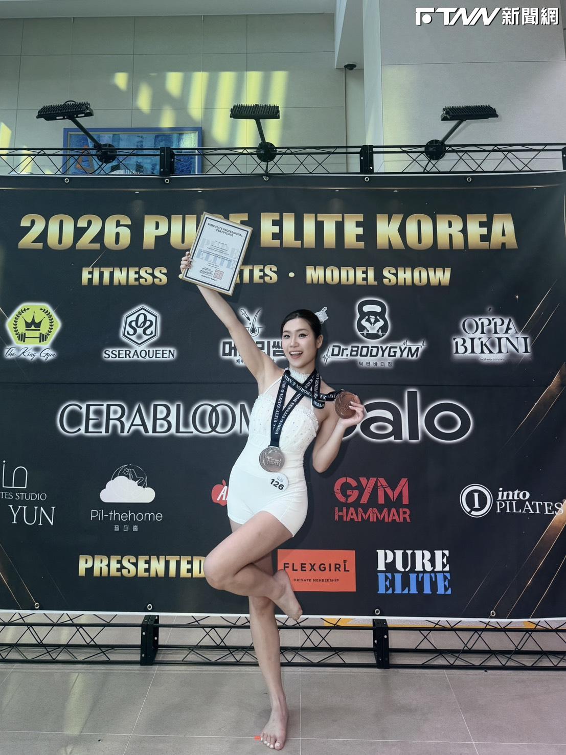 台灣之光！啦啦隊女神禾羽皮拉提斯教練赴韓比賽奪雙冠　許媛瑜曝參賽內幕