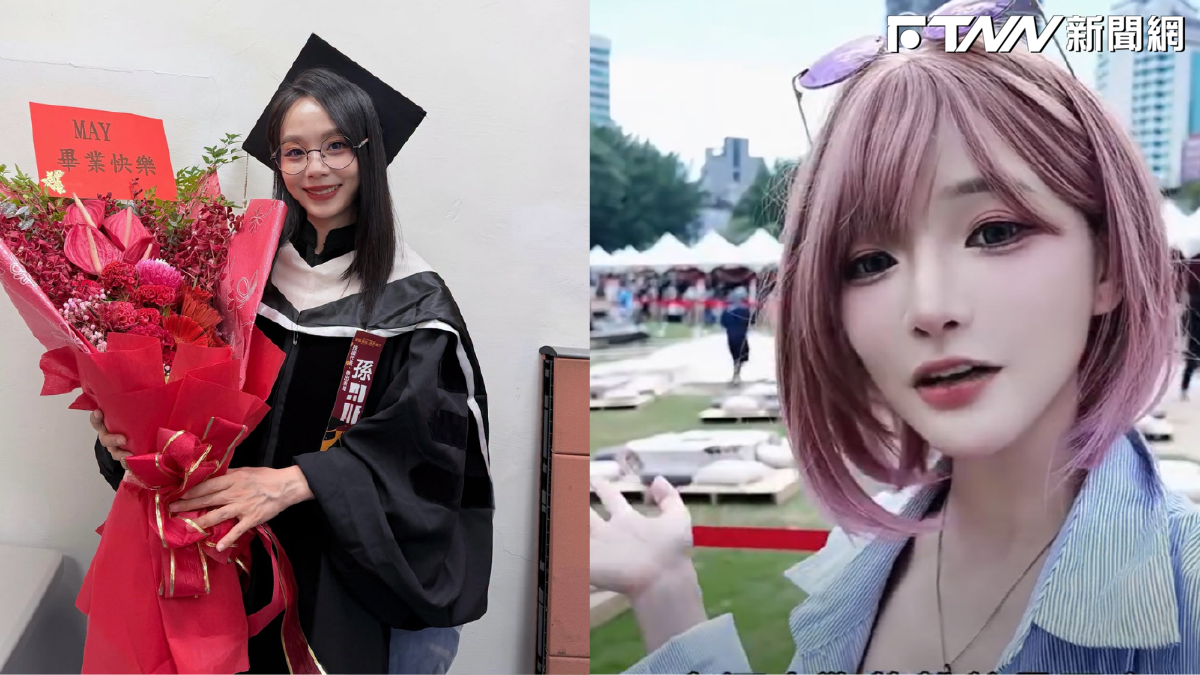 孫淑媚碩士帽戴法惹議！美女Coser被「方塊皇后」圈粉讚天才　點名新加玻、美國大學也流行